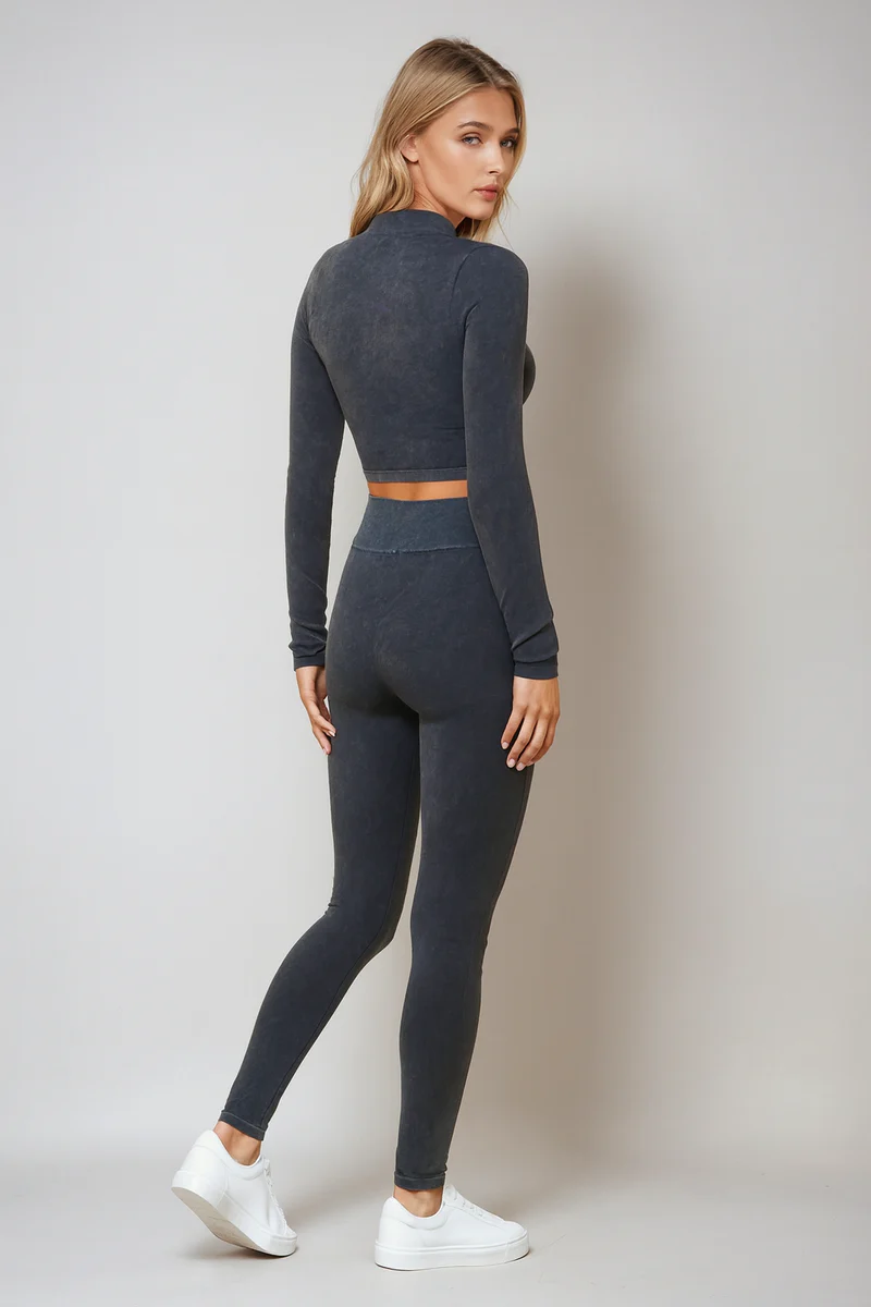 Active Seamless Zip-Up Jacket & Leggings Set - Image 2