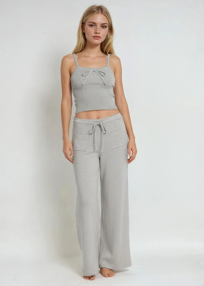 Ribbed Sweater-Knit Pajama Pant - Image 14
