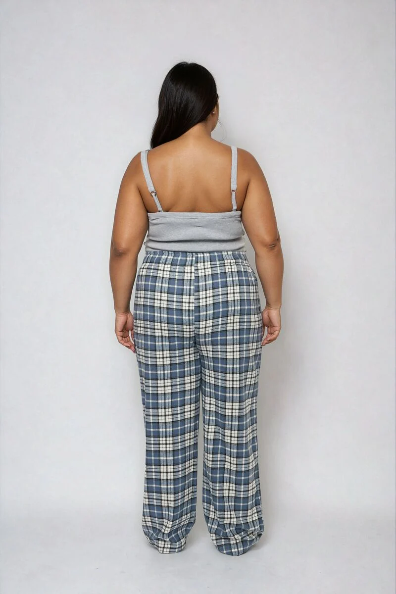 Plus Size Plaid Flannel Pajama Pants - Image 6