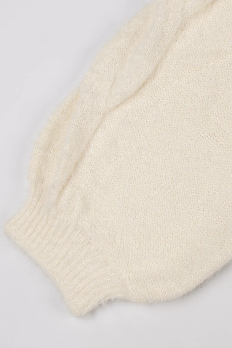 Fuzzy Open-Front Cardigan Sweater - Image 3
