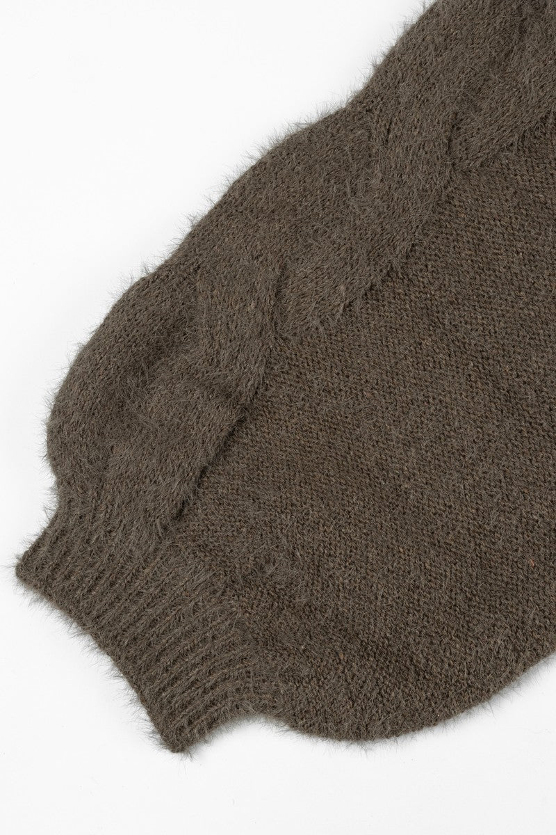 Fuzzy Open-Front Cardigan Sweater - Image 8
