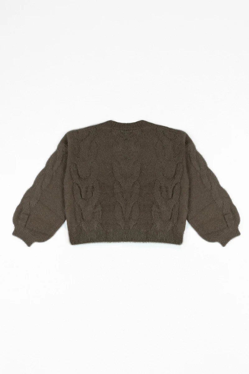 Fuzzy Open-Front Cardigan Sweater - Image 9