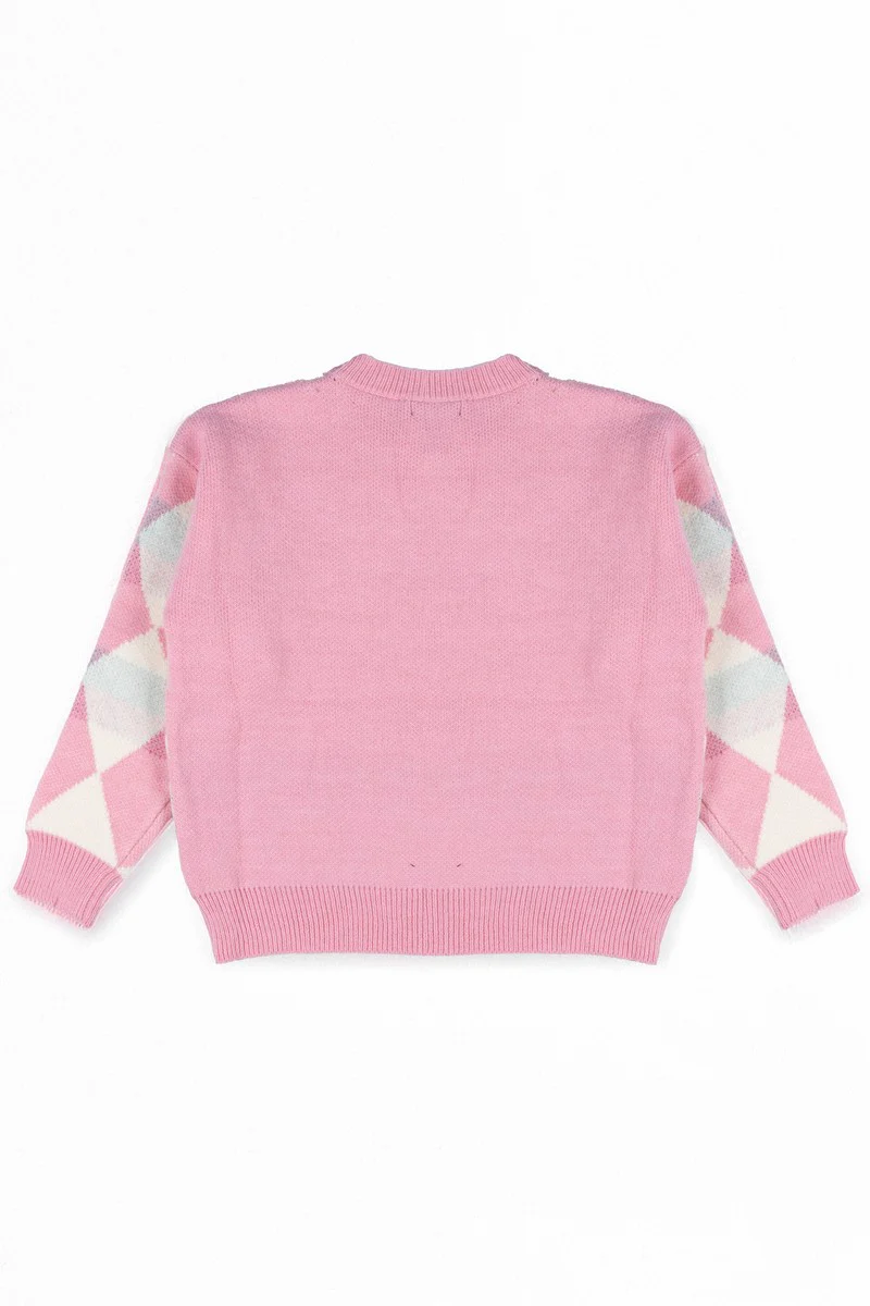Argyle Cherry Knit Sweater - Image 4