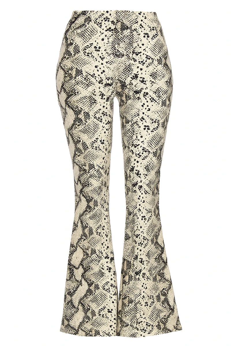 Snake Print Flare Pants - Image 3