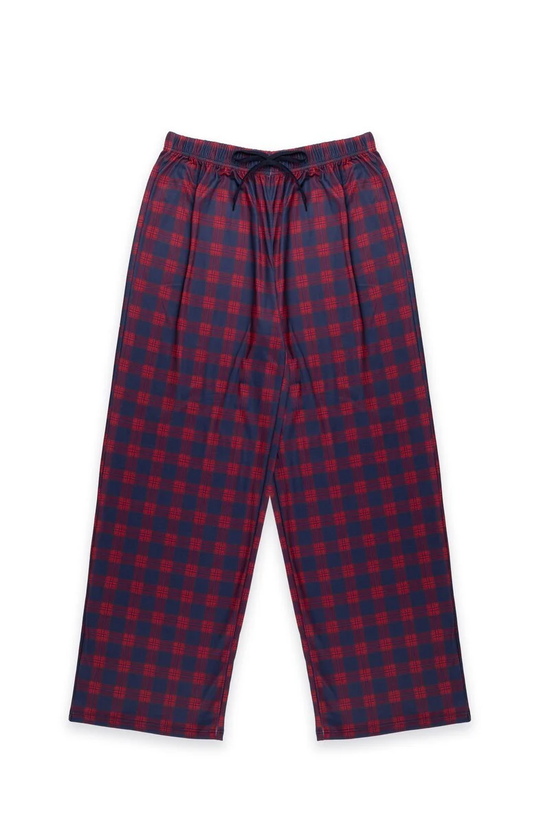 Bow Tee & Plaid Pants Pajama Set - Image 5