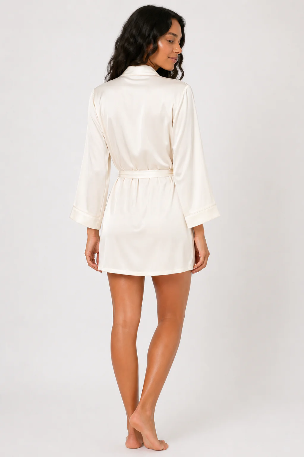 Piped-Trim Modal Robe - Image 16