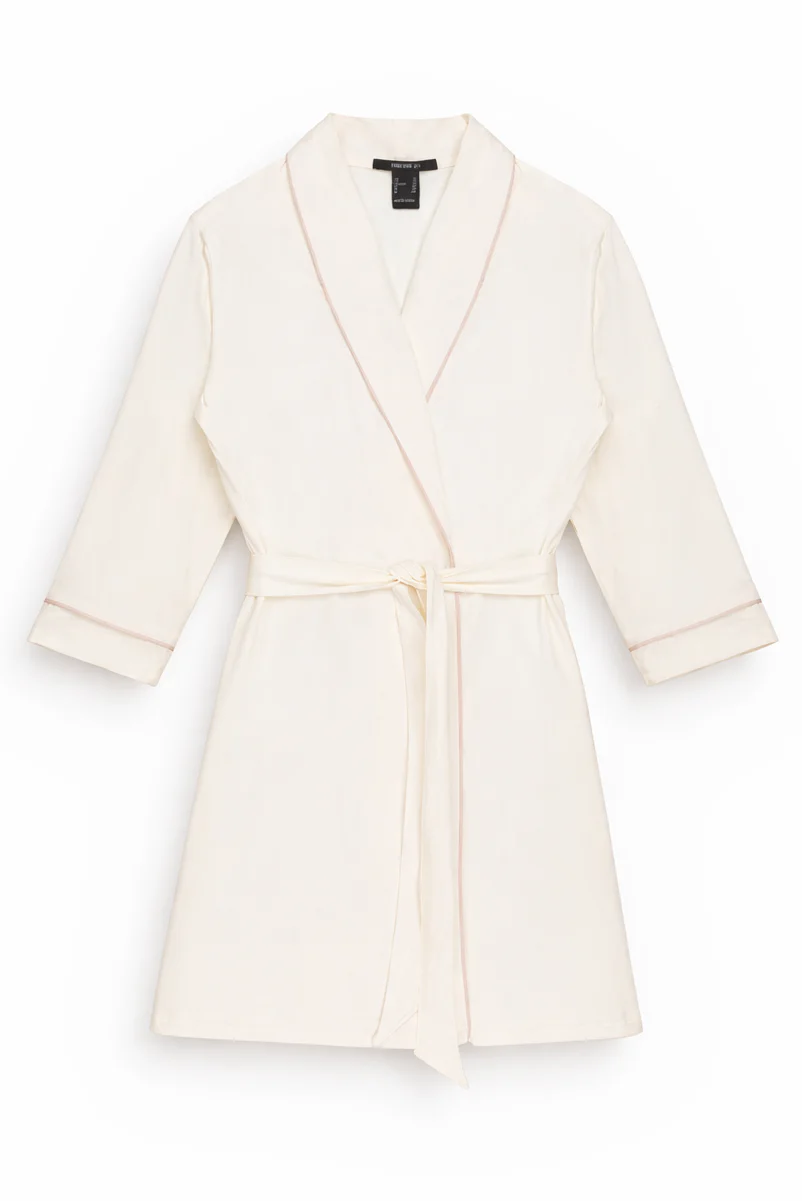 Piped-Trim Modal Robe - Image 17