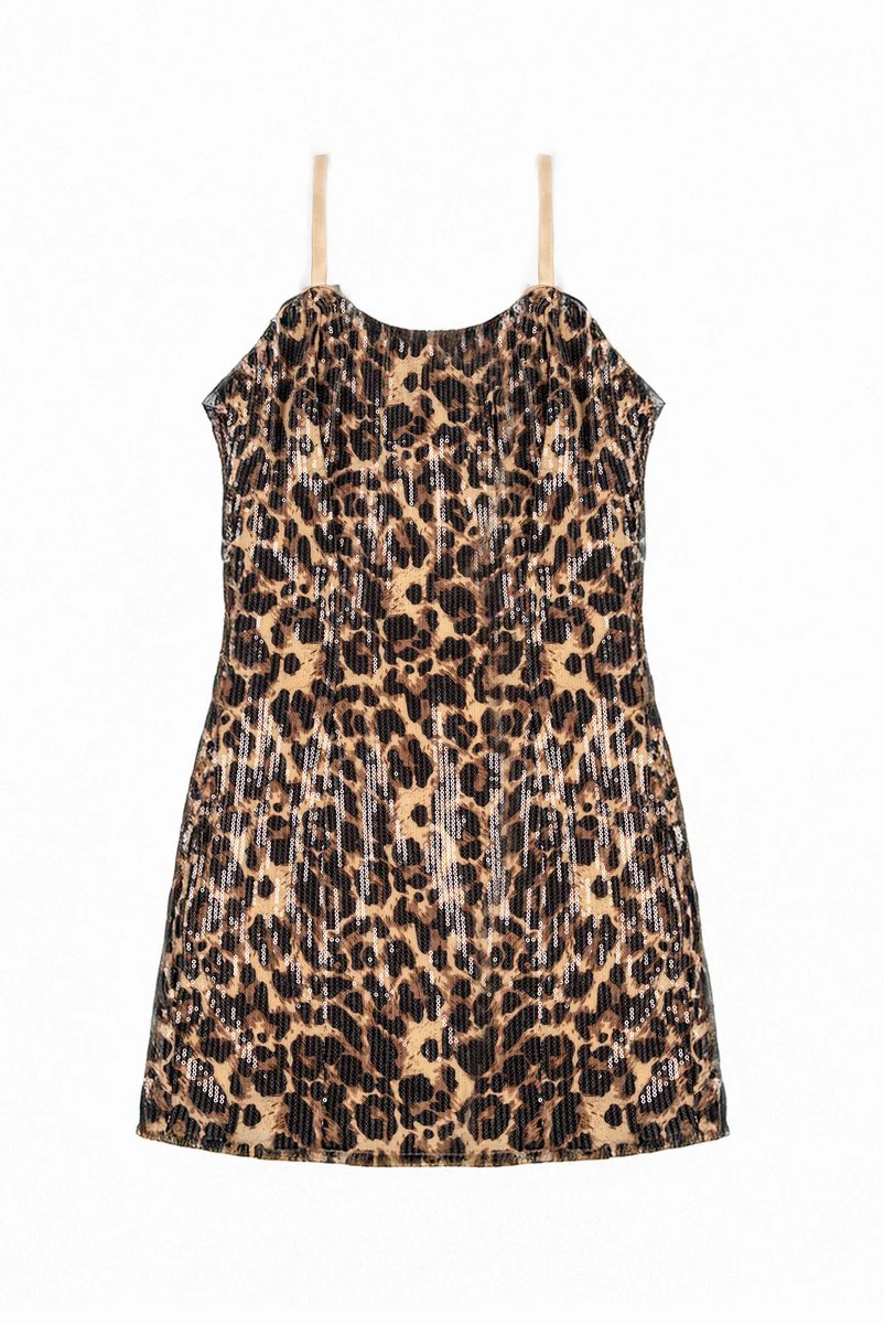 Leopard Print Mini Dress - Image 4