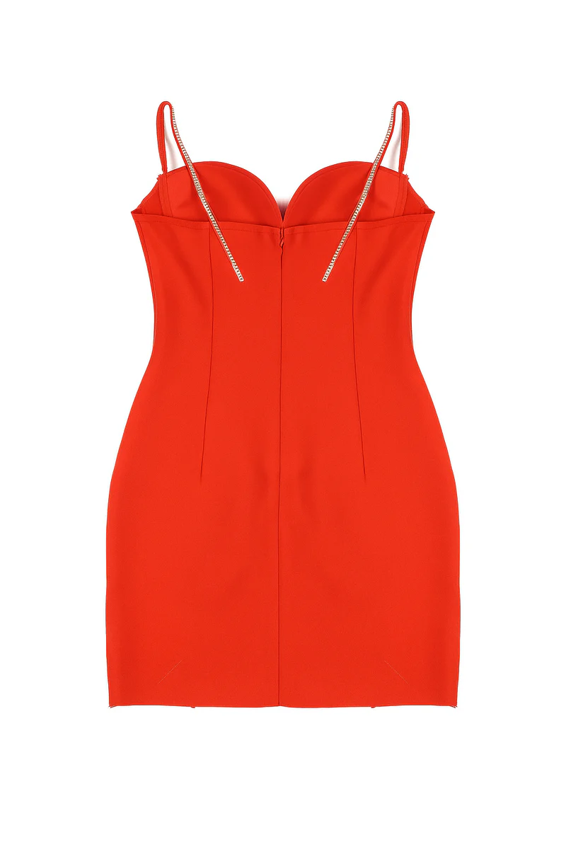 Rhinestone Bow Sweetheart Bodycon Mini Dress - Image 11