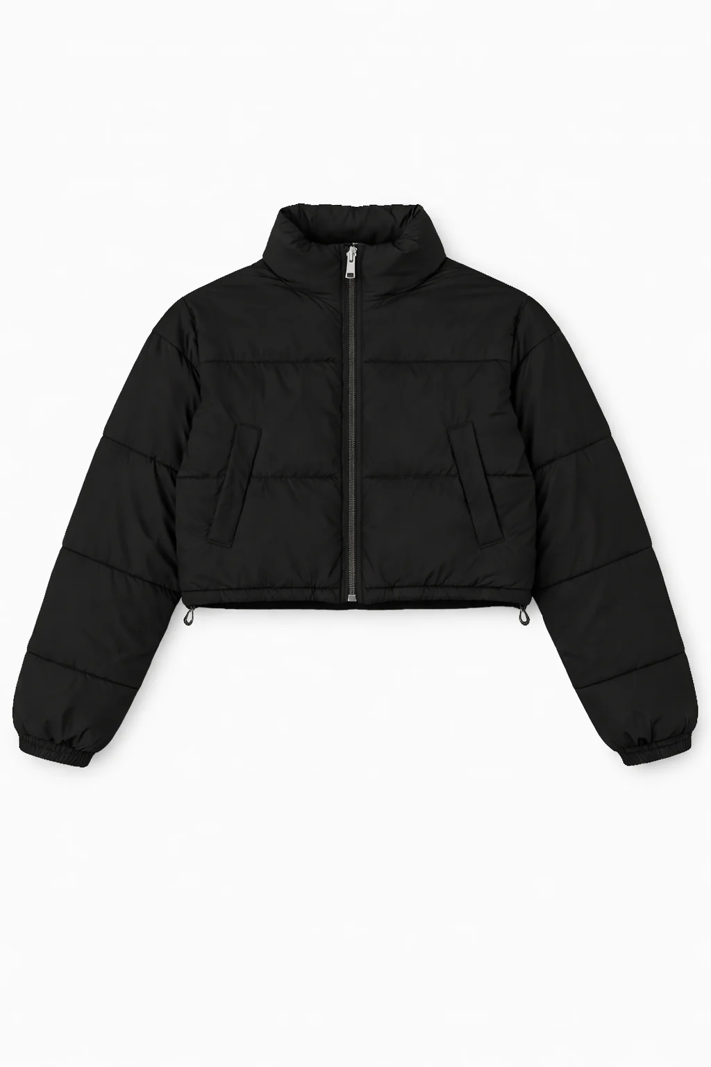 Cropped Quilted Puffer Jacket - Image 10