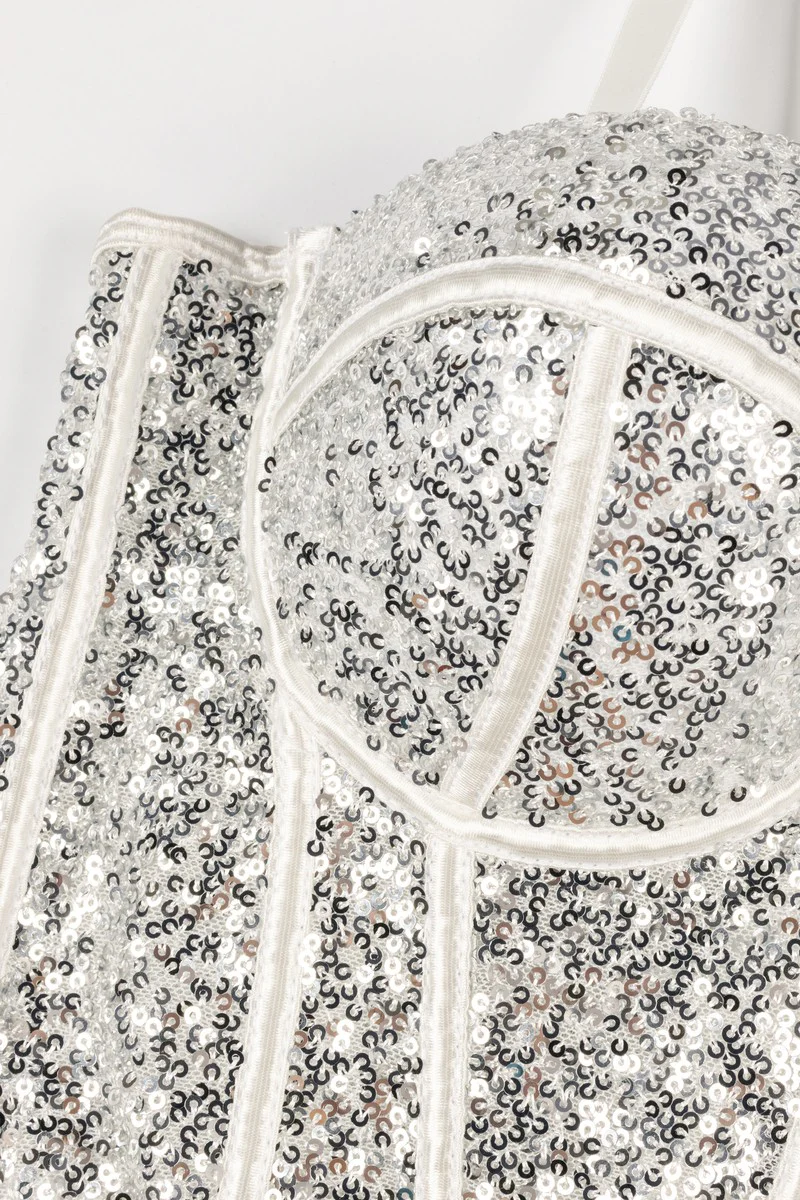 Sequin Bustier Sleeveless Top - Image 8