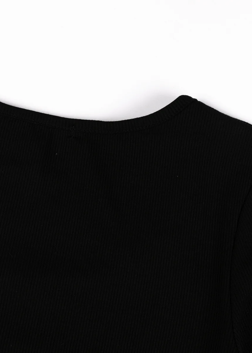 Ribbed Lace-Trim Bow Top - Image 10
