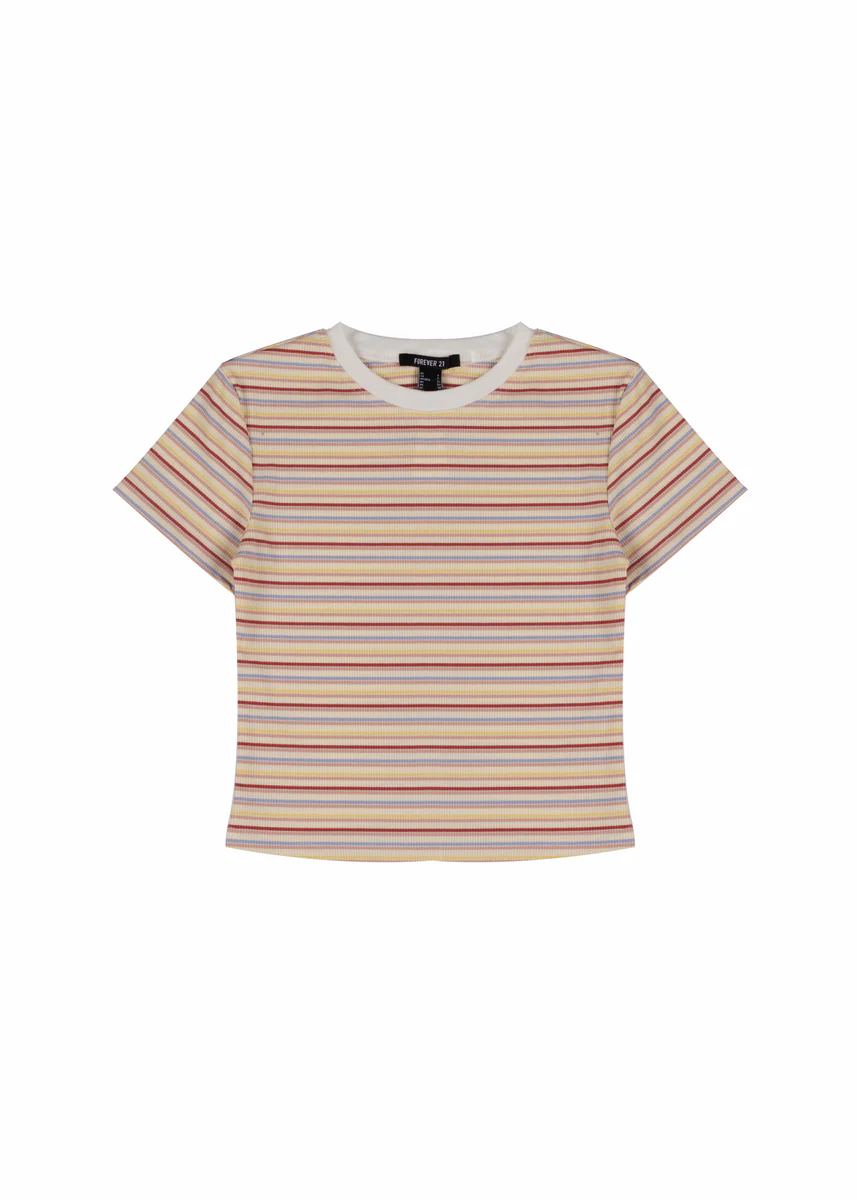 Rib-Knit Striped Baby Tee - Image 5