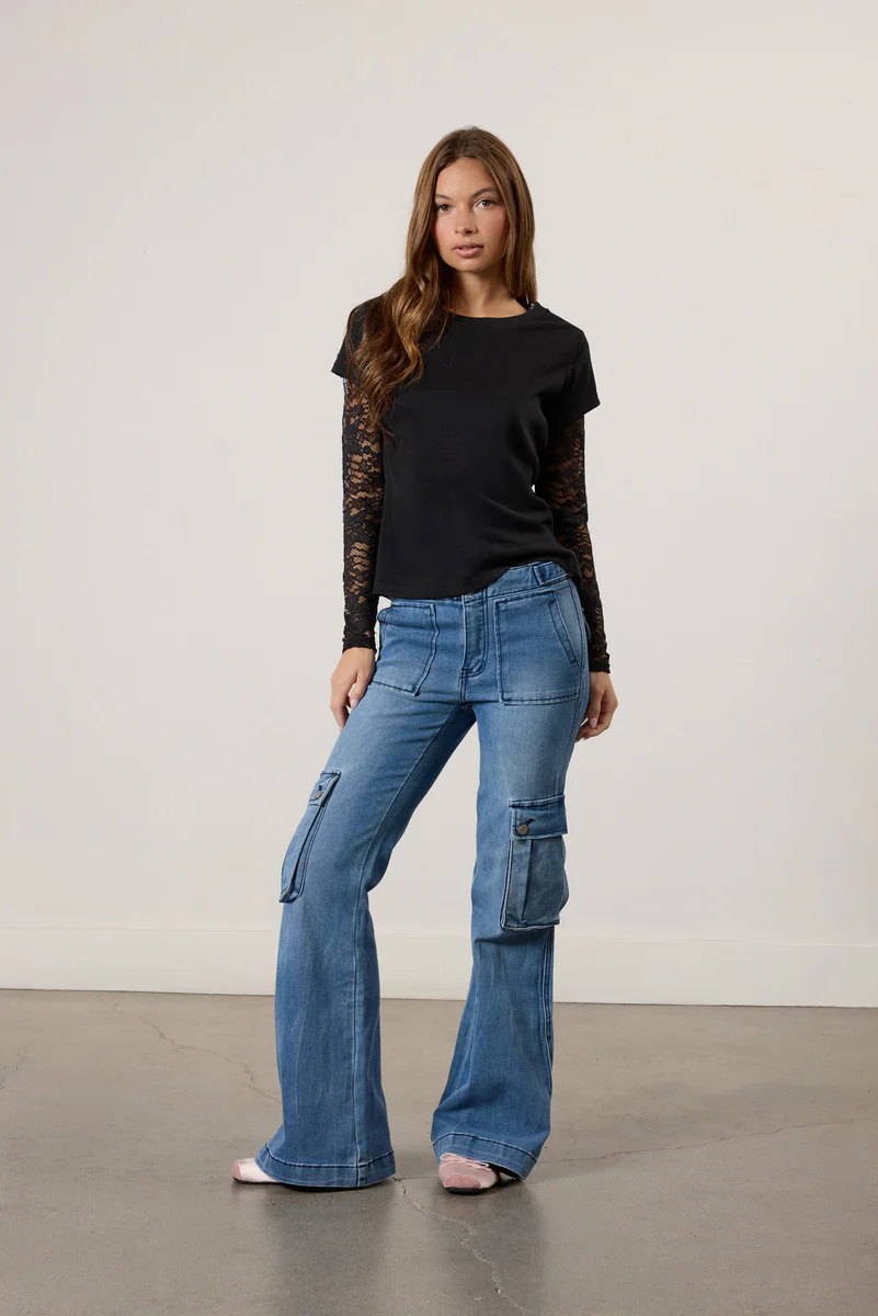 Lace-Sleeve Layered Top - Image 2