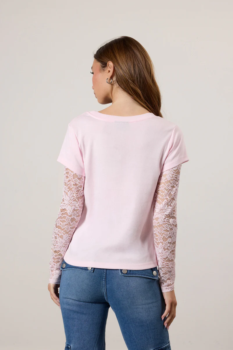 Lace-Sleeve Layered Top - Image 5