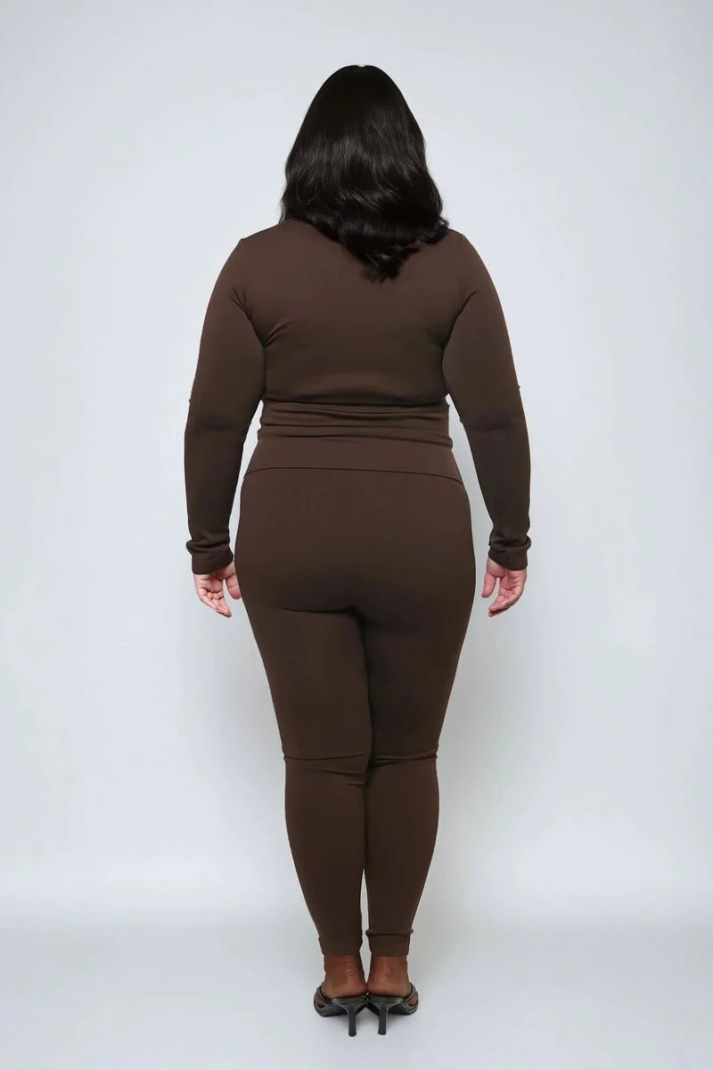 Plus Size Seamless Long-Sleeve Top & Leggings Set - Image 5