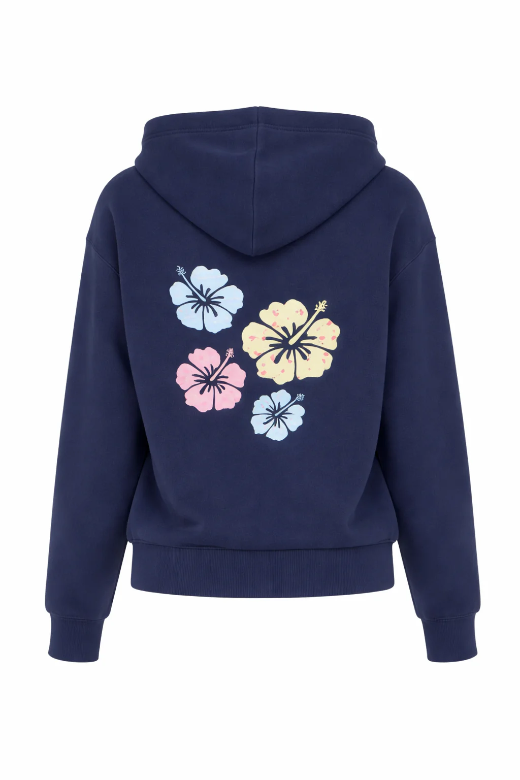 Zip front oversized floral print hoodie - Image 5