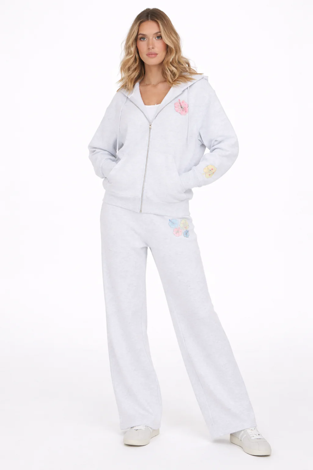 Wide leg floral print sweatpant - Image 4