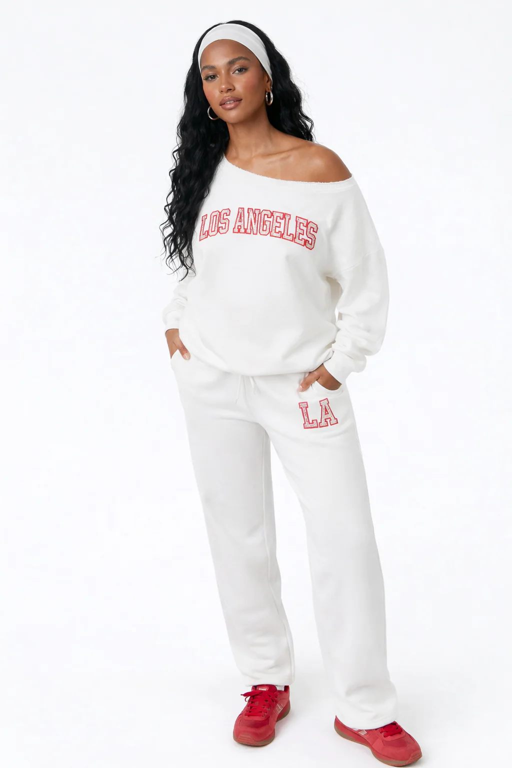 Fleece Wide Leg Los Angeles Sweatpants - Image 2