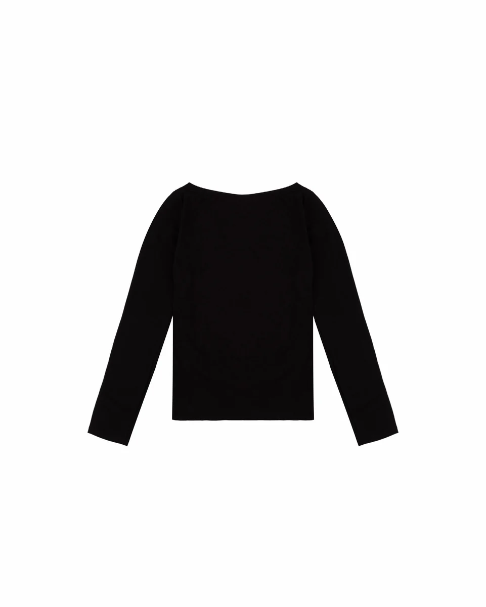 Boat Neck Long-Sleeve Top - Image 11