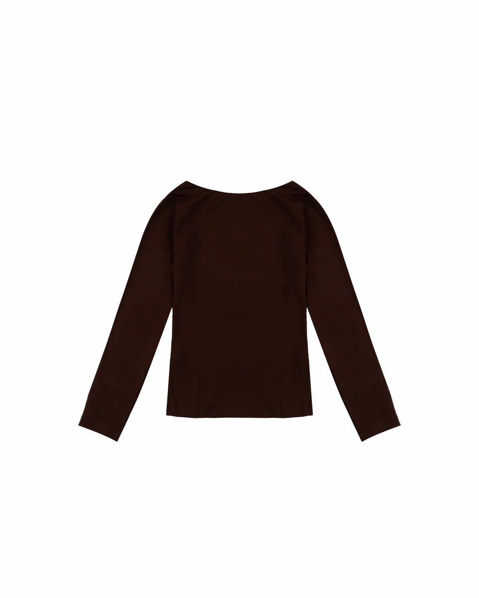 Boat Neck Long-Sleeve Top - Image 17
