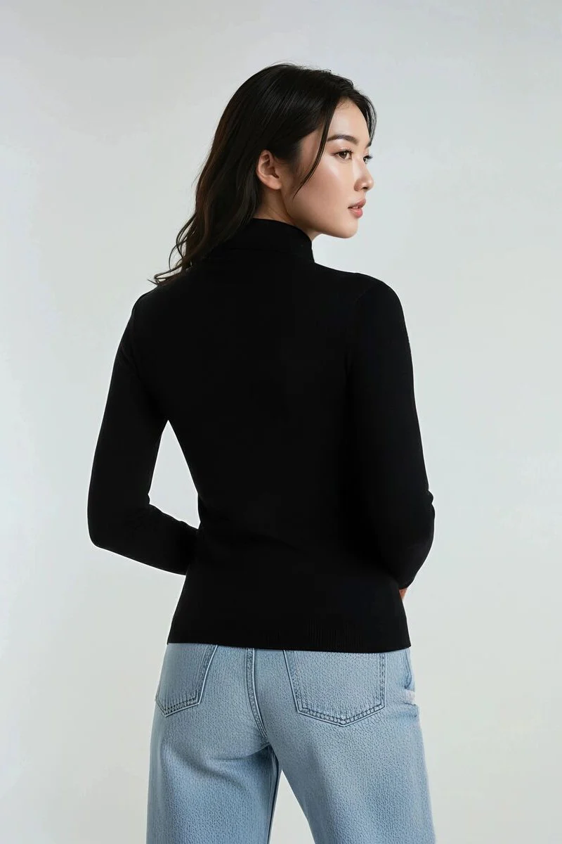 Long-Sleeve Turtleneck Sweater - Image 2