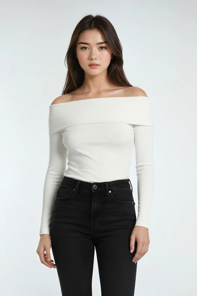 Foldover Off-The-Shoulder Top - Image 15