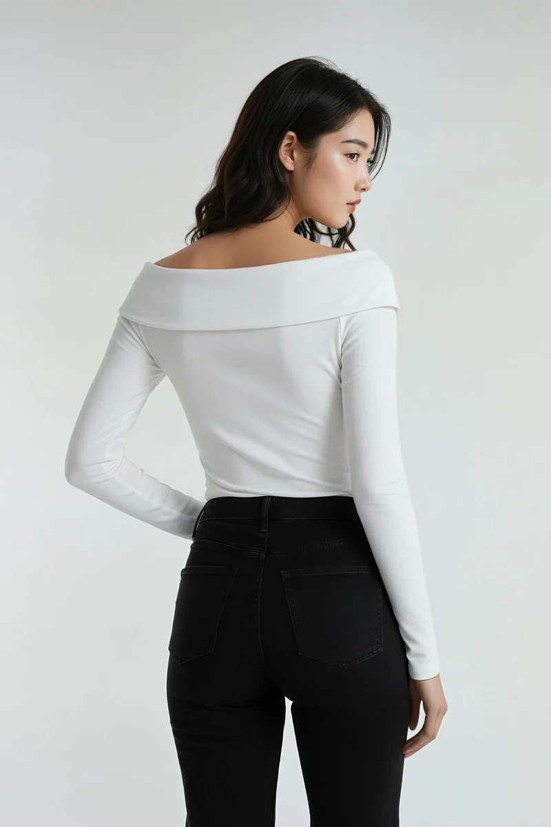 Foldover Off-The-Shoulder Top - Image 16