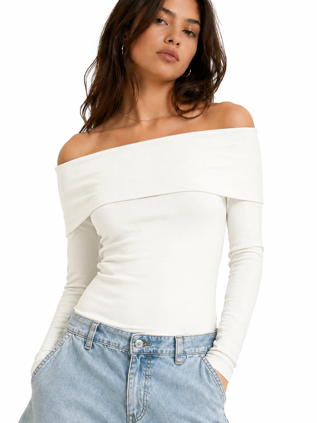 Foldover Off-The-Shoulder Top - Image 19