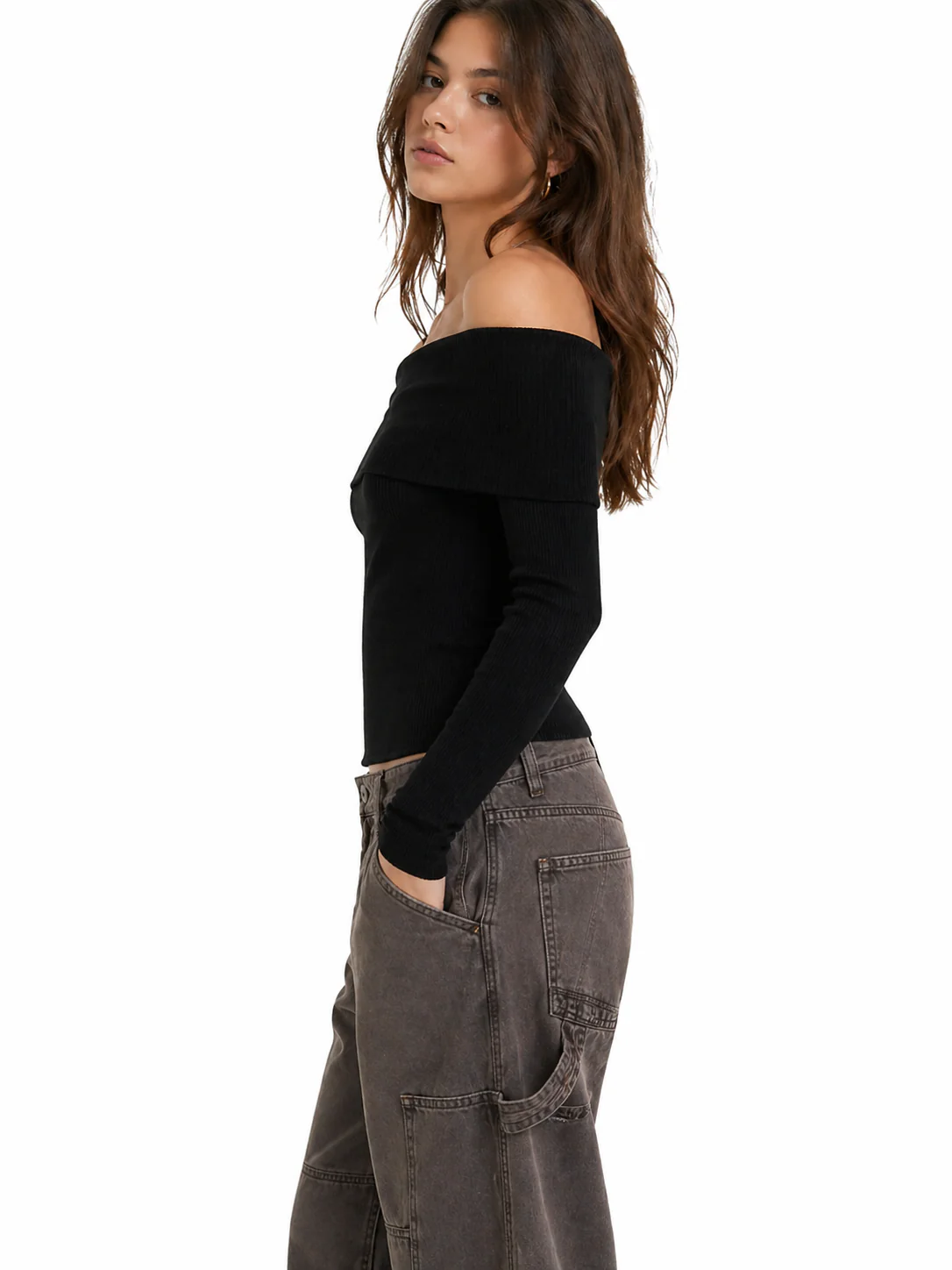 Foldover Off-The-Shoulder Top - Image 2