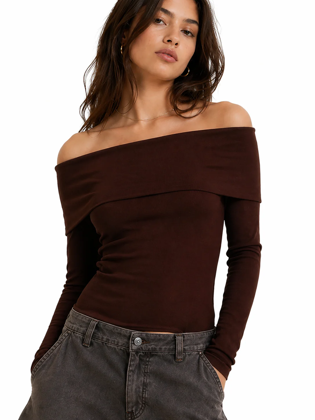 Foldover Off-The-Shoulder Top - Image 7