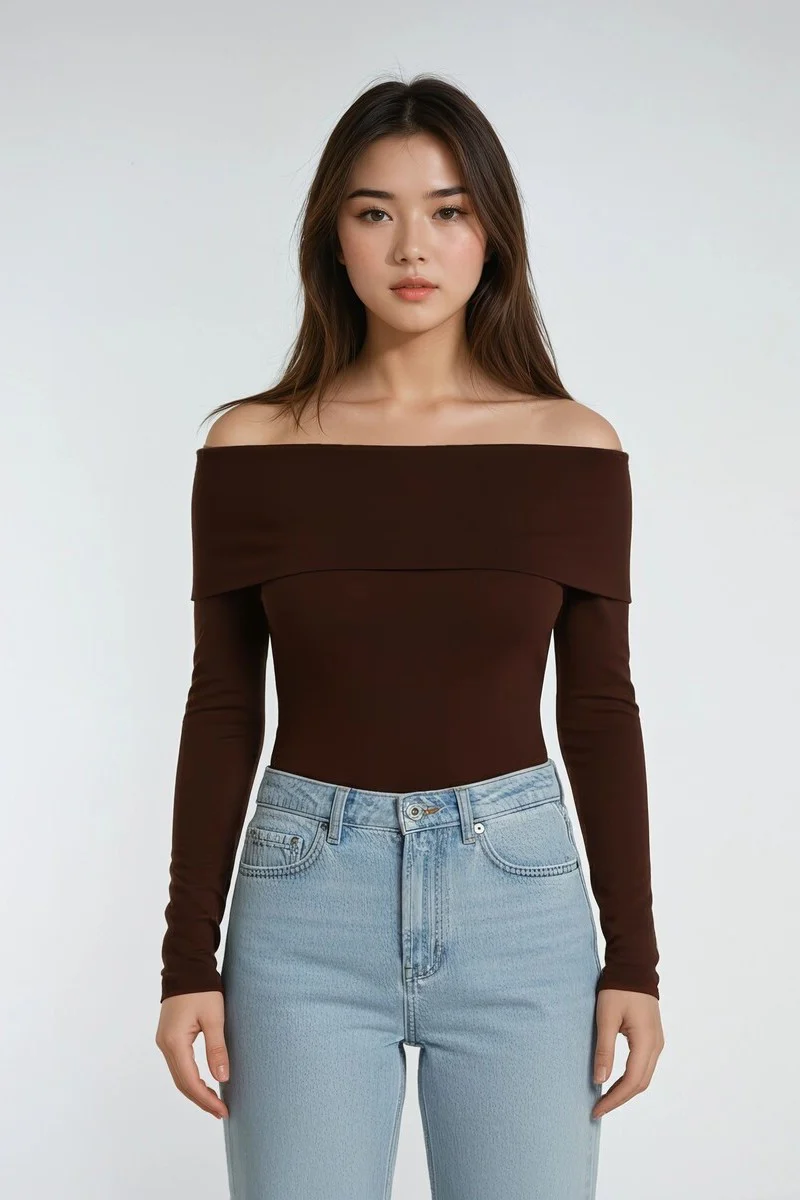 Foldover Off-The-Shoulder Top - Image 9