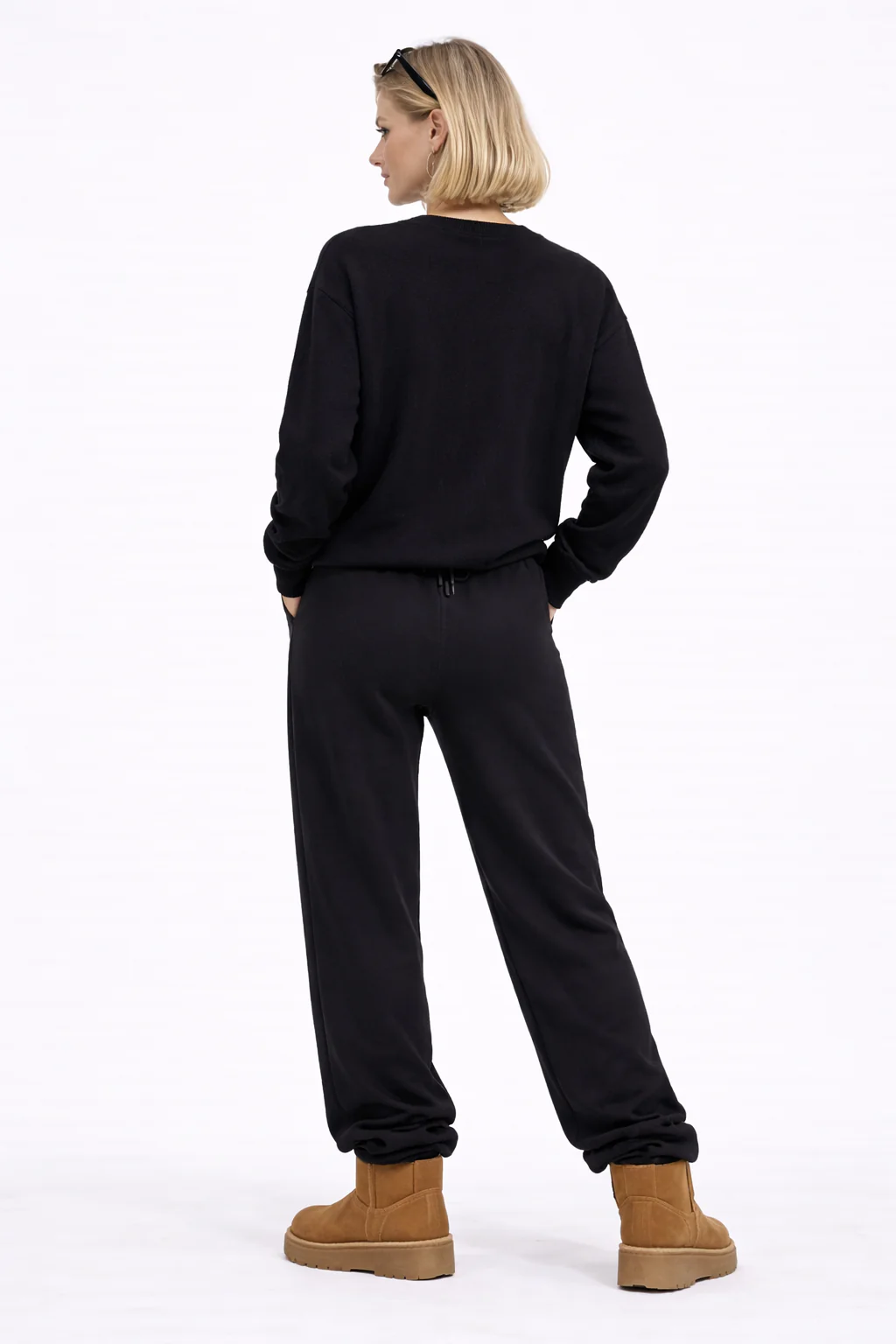 V-Neck Sweater & Wide-Leg Pant Set - Image 3