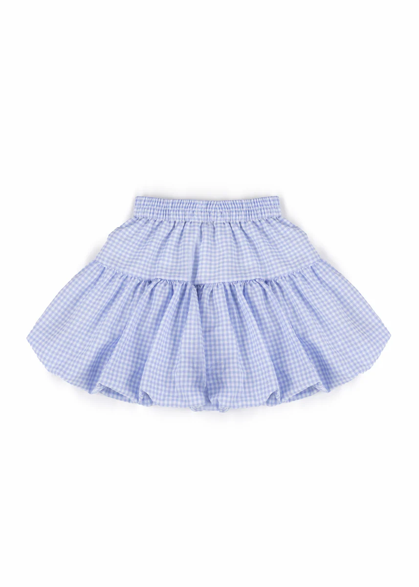 Pleated Bow Gingham Mini Skirt - Image 5