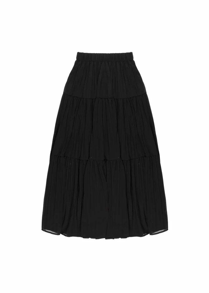 Chiffon Tiered Maxi Skirt - Image 11
