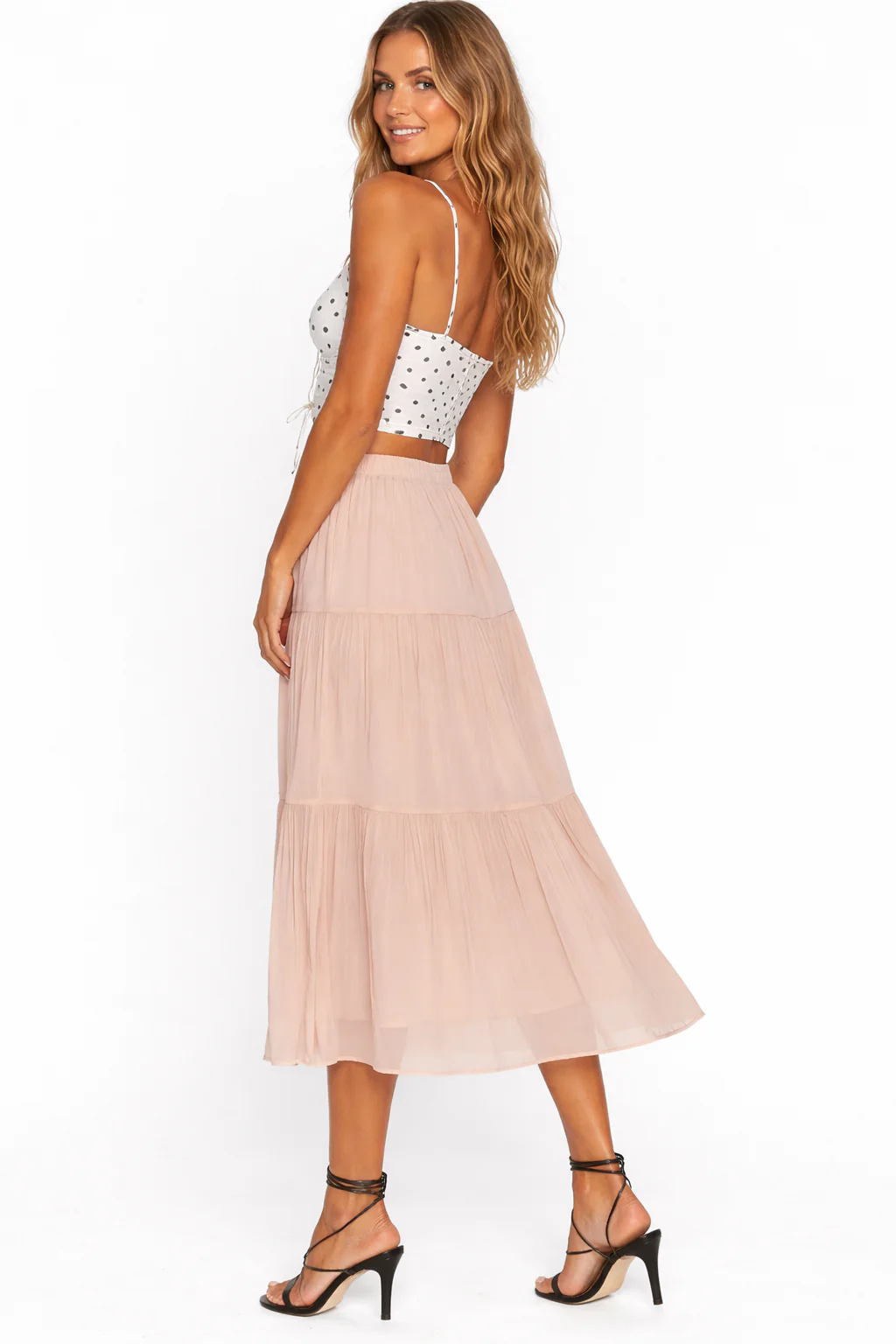 Chiffon Tiered Maxi Skirt - Image 2