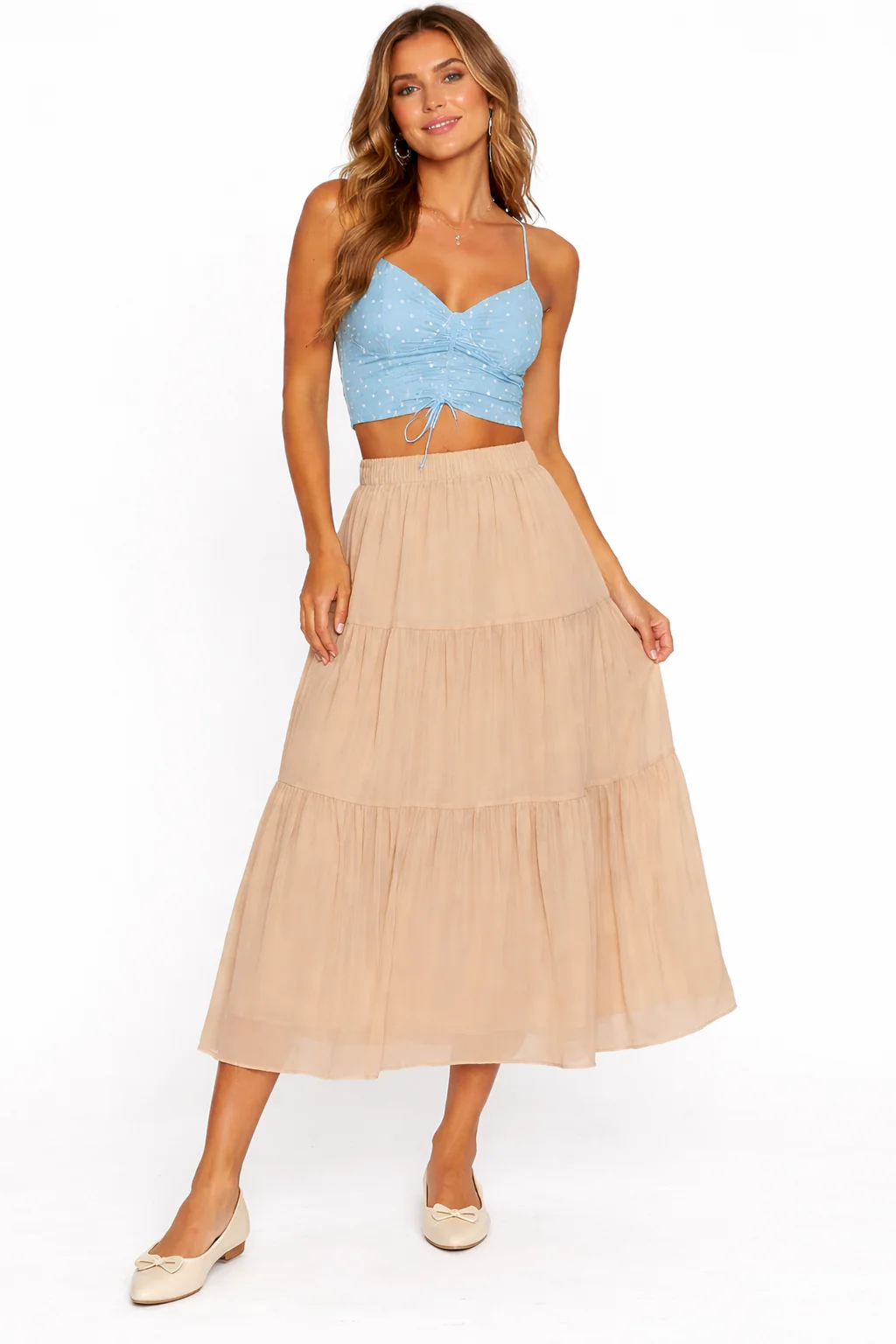 Chiffon Tiered Maxi Skirt - Image 7