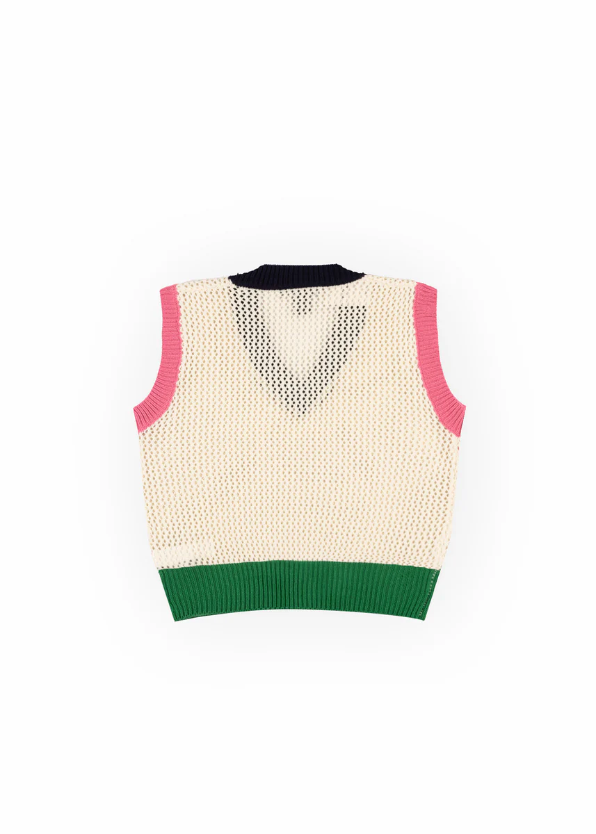 Colorblock V-Neck Sweater Vest - Image 4