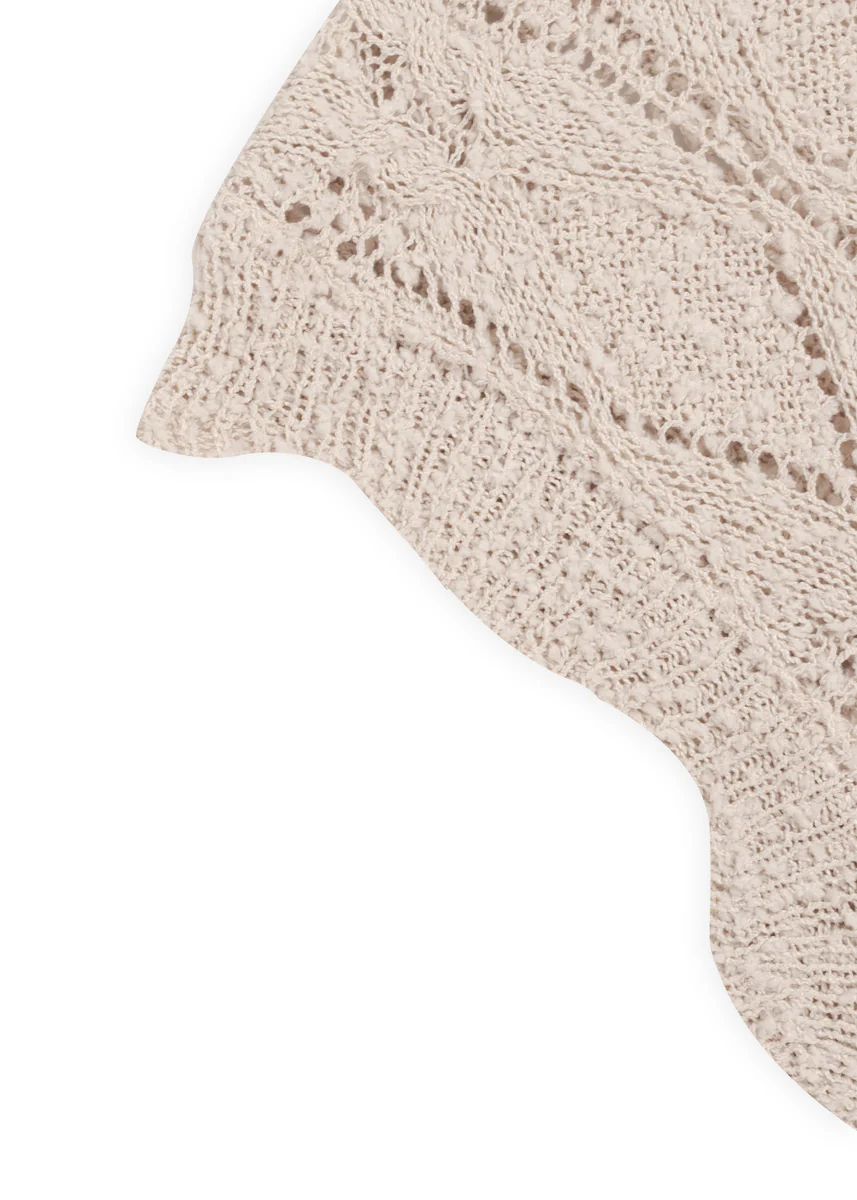 Sleeveless Side-Tie Crochet Knit Top - Image 7