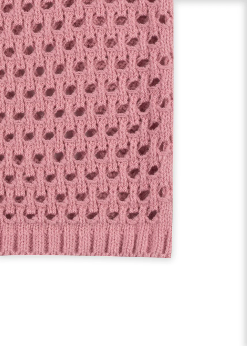 Short-Sleeve Crochet Collared Sweater Top - Image 17
