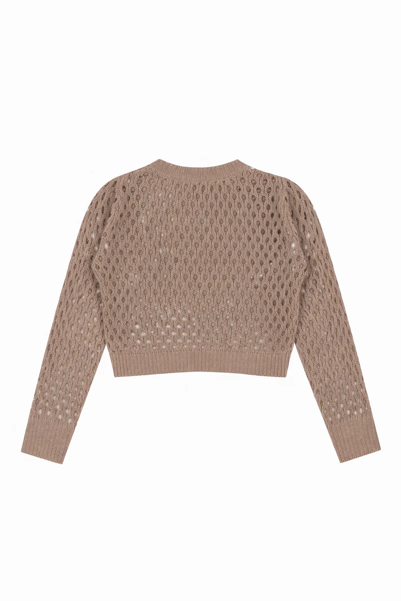Open-Knit Crochet Sweater - Image 10