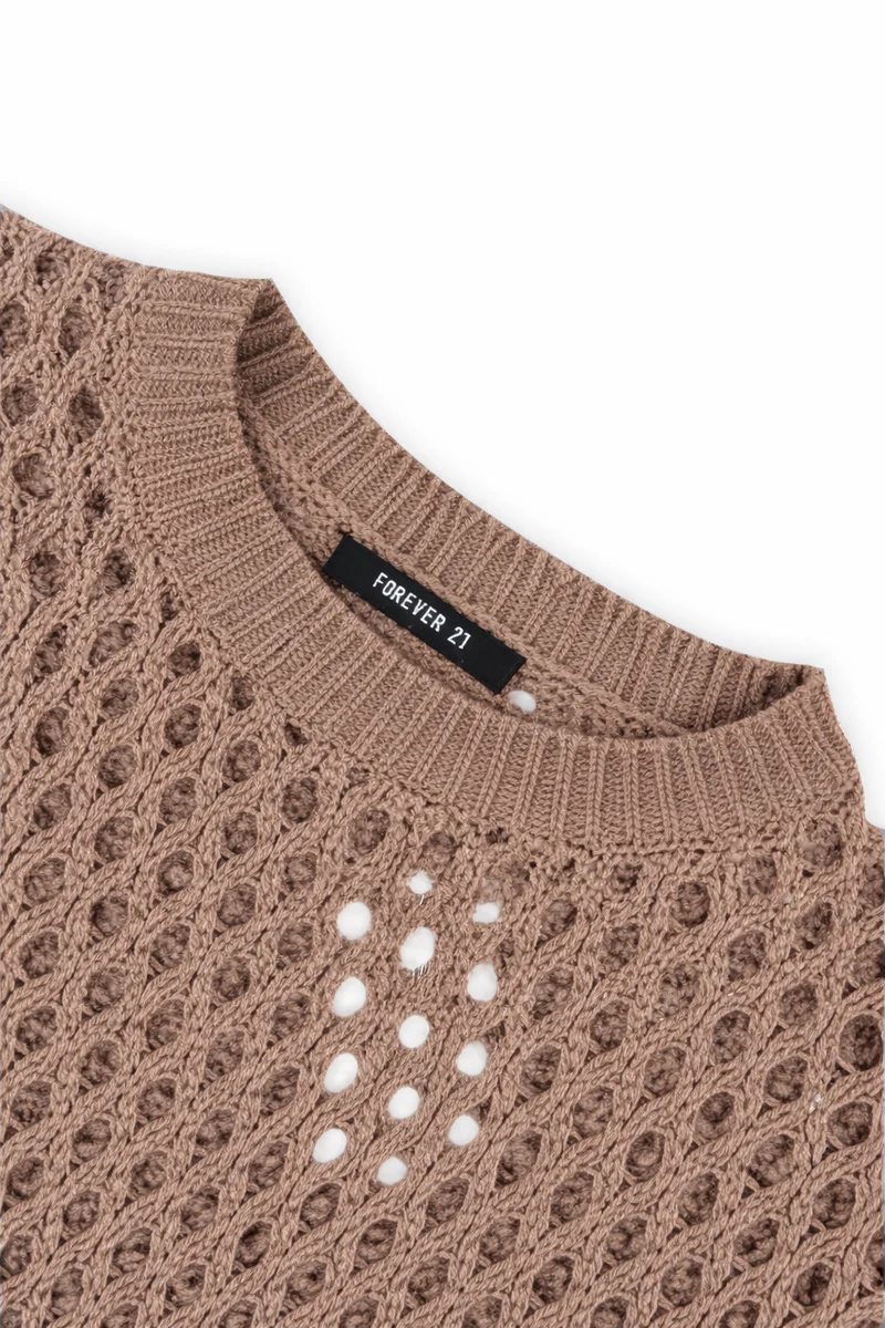 Open-Knit Crochet Sweater - Image 11