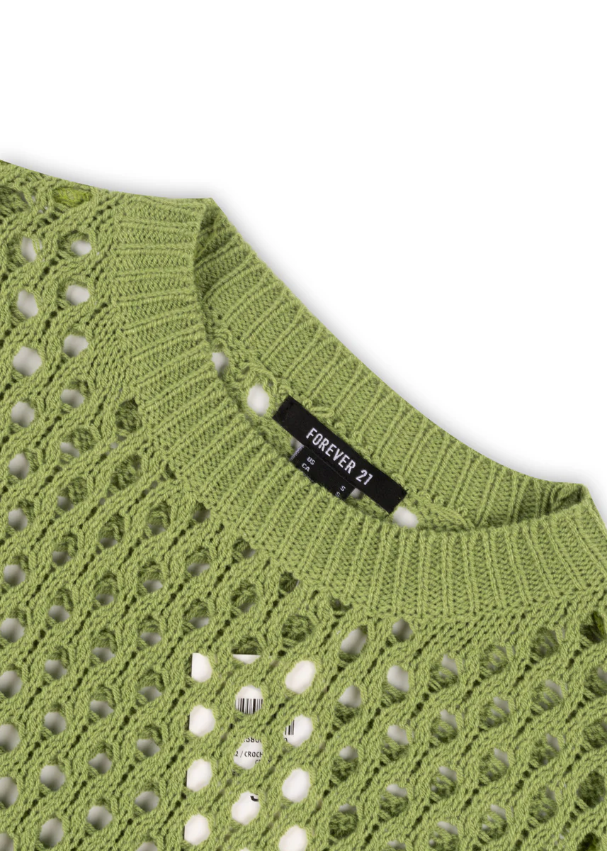 Open-Knit Crochet Sweater - Image 5