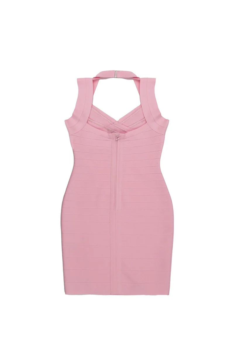 Halter Bandage Bodycon Mini Dress - Image 9