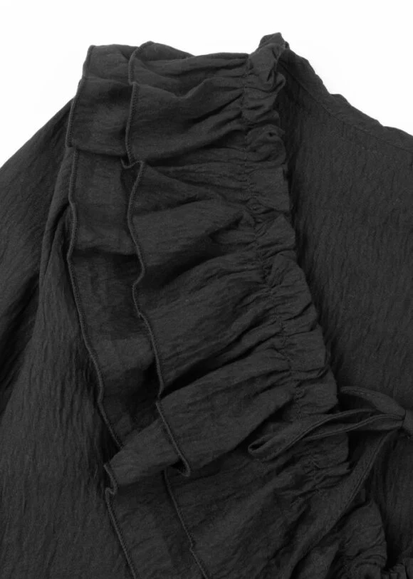 TIE FRONT RUFFLED BLOUSE - Image 4