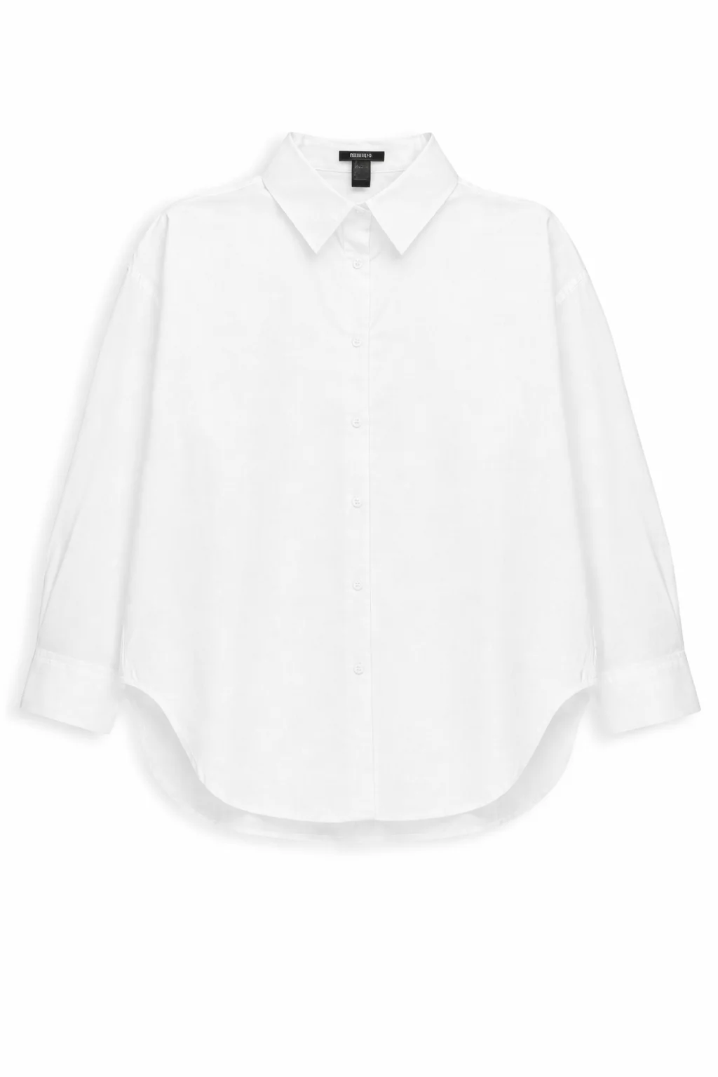 LONG SLEEVE OVERSIZED POPLIN TOP - Image 5