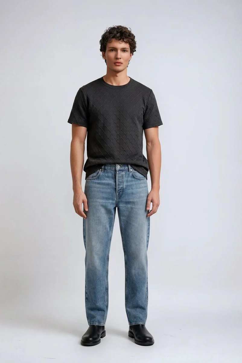 F21 Men Quilted Texture Tee - Image 5