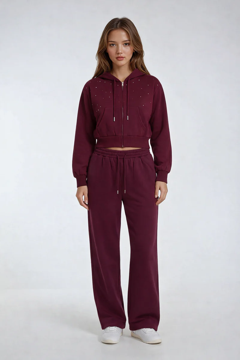 Cropped Embellished Hoodie - Image 13