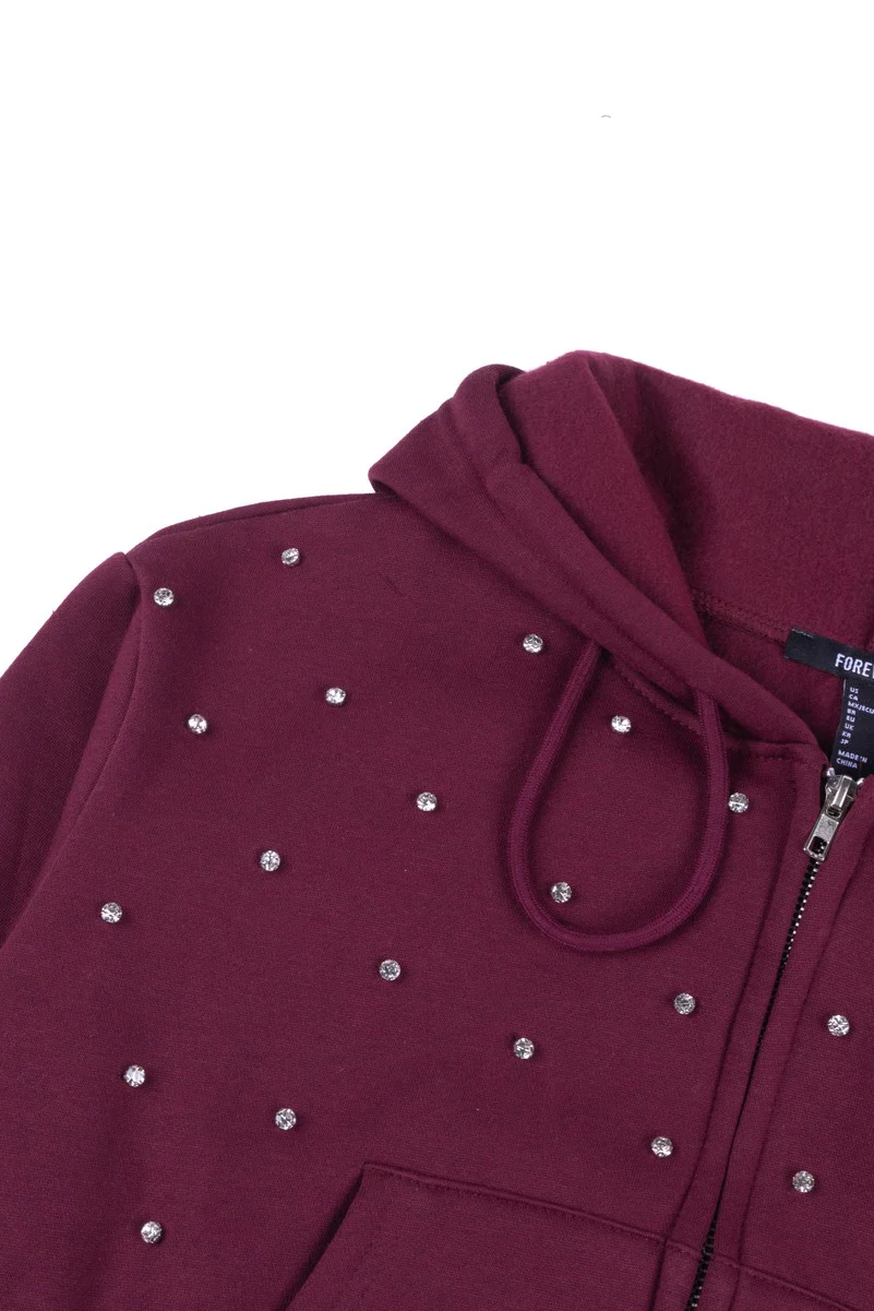 Cropped Embellished Hoodie - Image 16