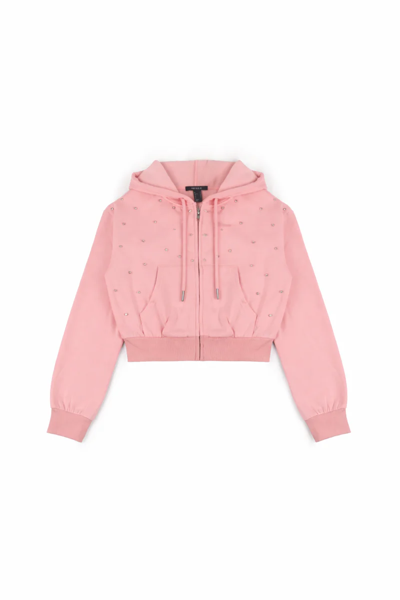 Cropped Embellished Hoodie - Image 5